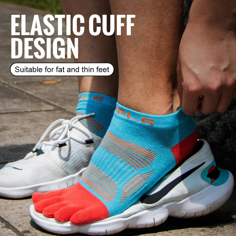 WRELS Toe Socks Running Socks for Men Women Athletic Breathable Five Finger Socks High Performance Athletic  Five Toe Socks