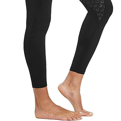 Spring and summer riding pants women's knitted high-stretch, slim-fitting silicone riding pants tight riding pants breathable we