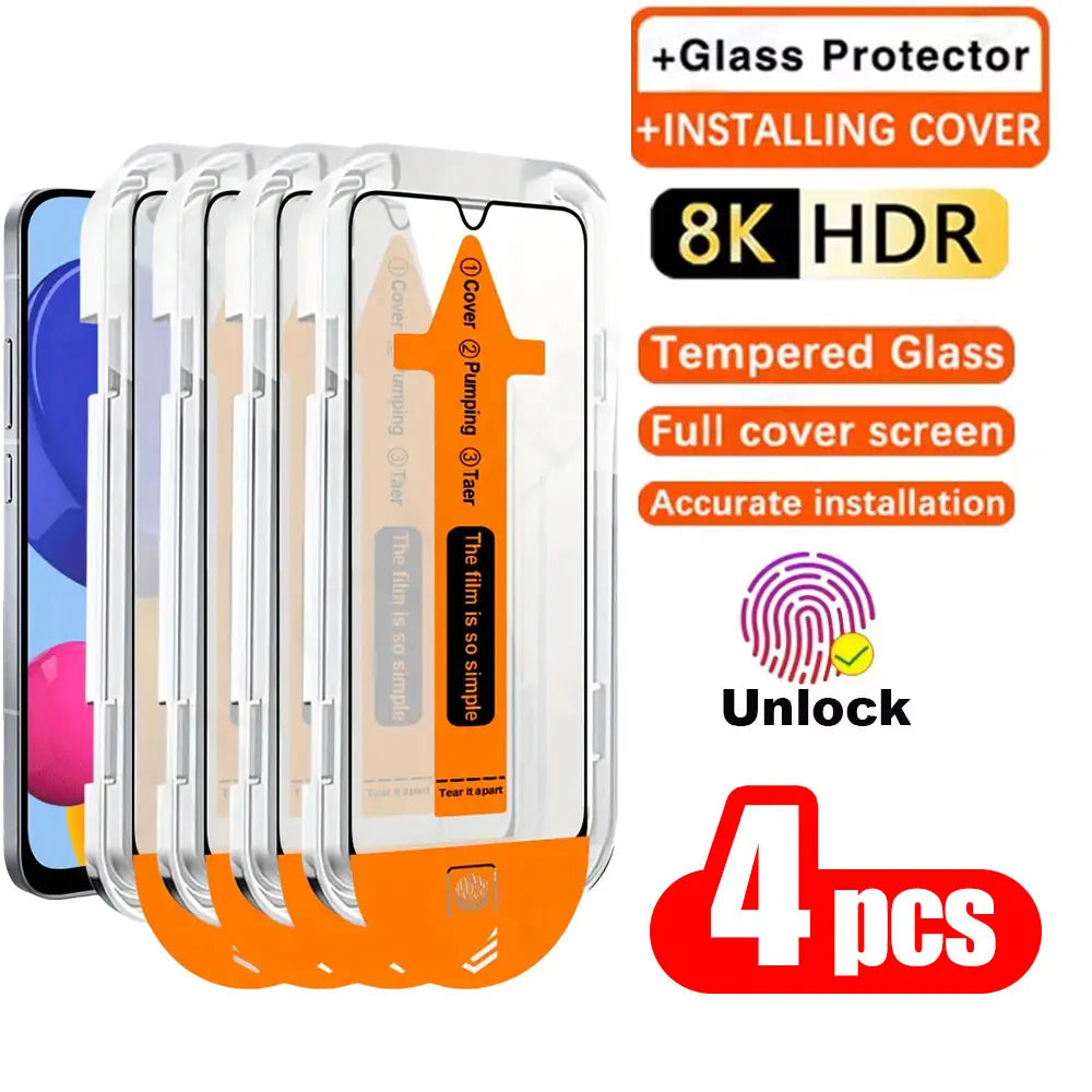1-4PCS HD Unlock Dust Free Easy Install Screen Protector For Google Pixel 9 Pro XL 10 10A 9A 8 8A 7 7A 6A Pixel10 Tempered Glass Main image