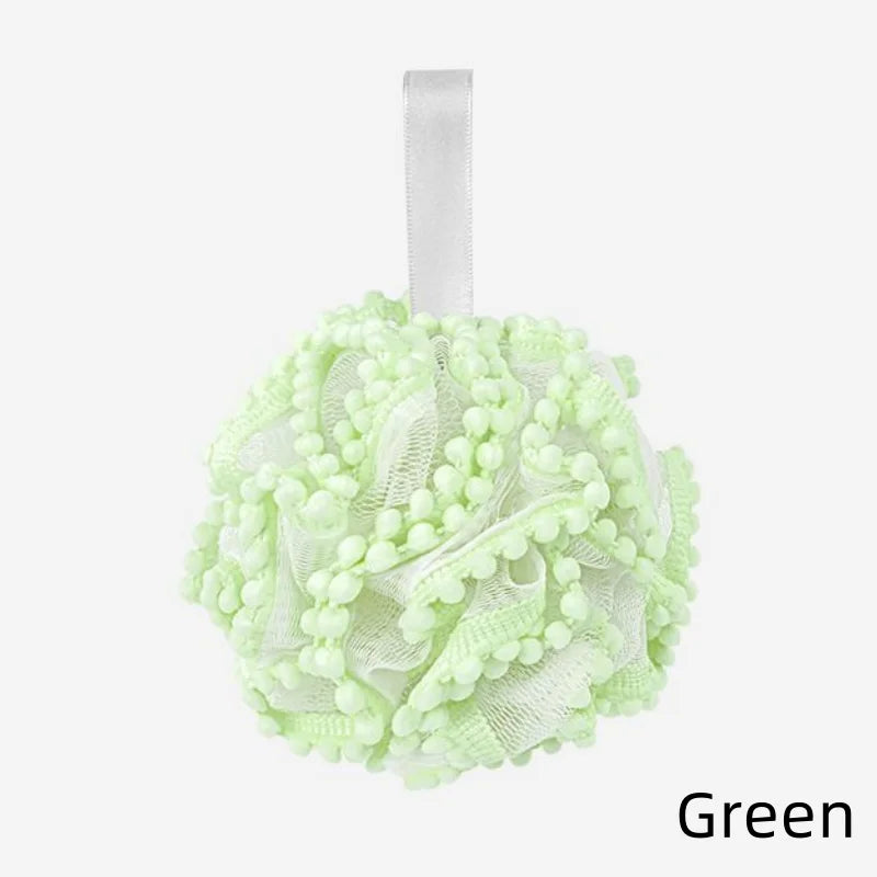 Soft Mesh Bath Sponge Balls Skin Cleaning Brush Shower Puff Body Cleaner Exfoliating Scrubbers Bath Flower Bathing Accessories