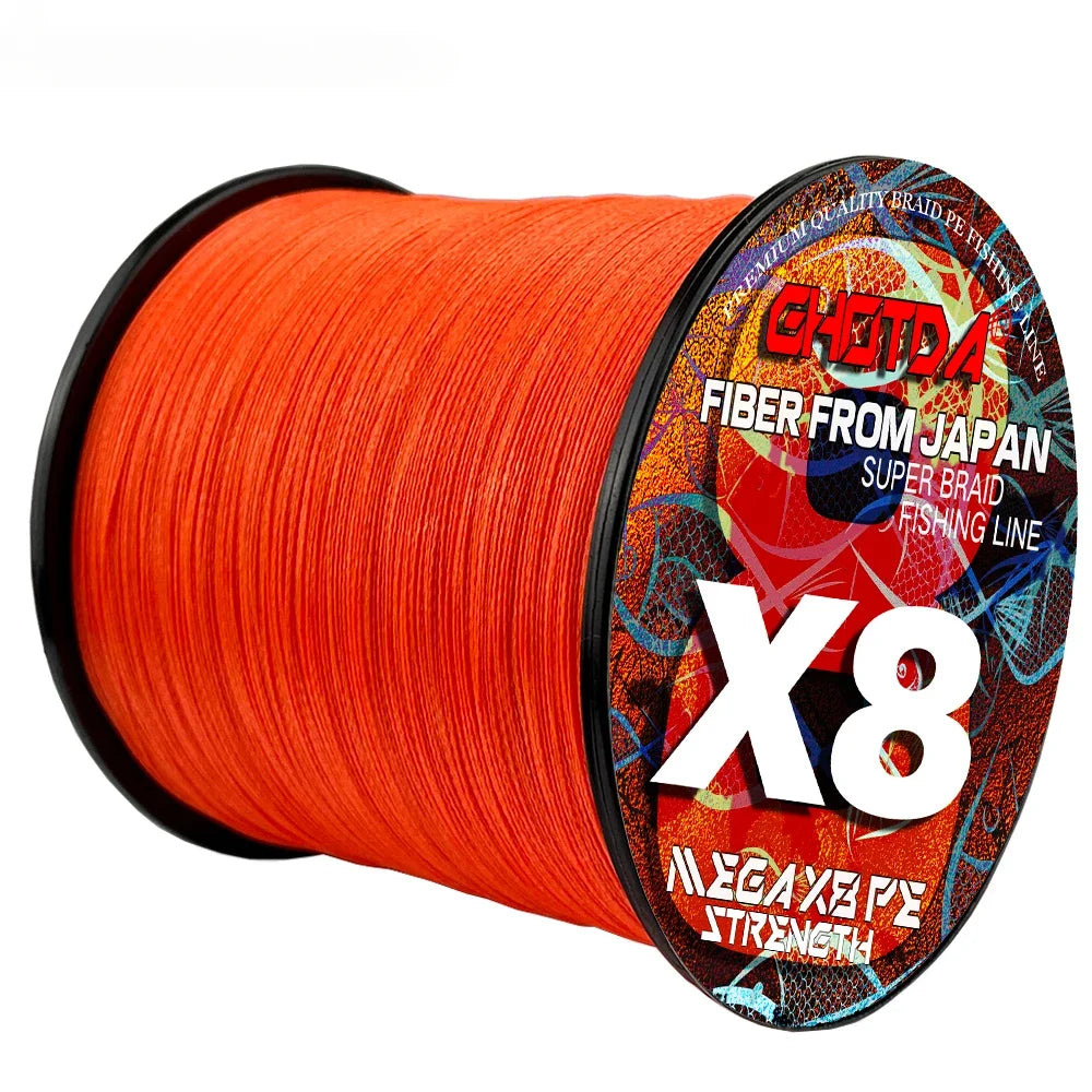 8 Strands Multifilament Fishing Lines Sea Wire Fly Carp Braided Line X8 Spinning Lure Fishing Cord for Bass 300m/500m 18lb-78lb