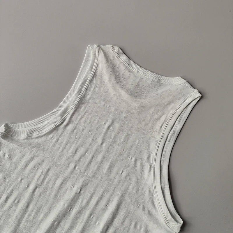 New Sleeveless Pilates Sports Blouse for Women's Summer Thin Vest Fitness Quick-drying Sleeveless Yoga Shirts Top Loose Suit