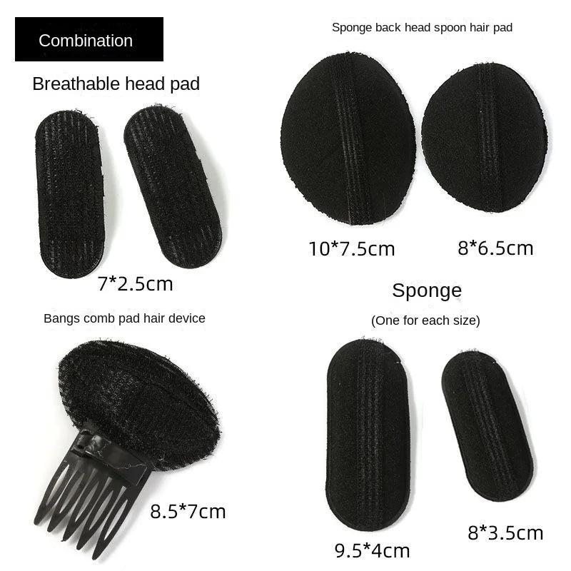 Hair Head Cushion Invisible Fluffy Puff Hair Pad Sponge Clip Bun Bump It Up Volume Hair Base Women Girls Styling Accessories