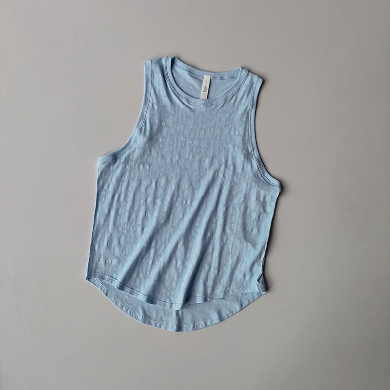 New Sleeveless Pilates Sports Blouse for Women's Summer Thin Vest Fitness Quick-drying Sleeveless Yoga Shirts Top Loose Suit