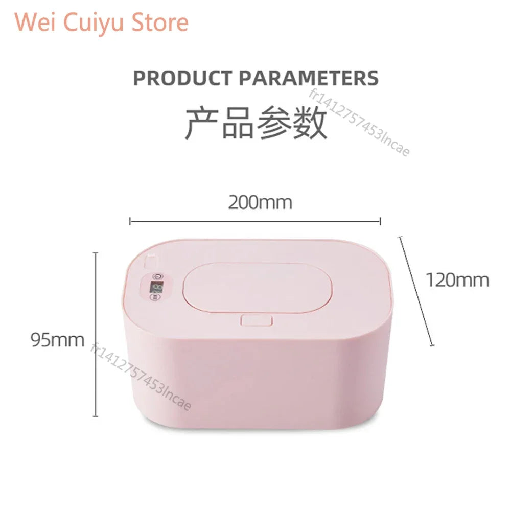 New Baby Wipe Warmer Heater Wet Towel Dispenser Napkin Heating Box Home/Car Use Mini Wipe Warmer Case Disinfecting Wipes