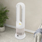 Year-Round Dual Mode Cooling Heating Tower Fan W/Remote 1200W Heater 8 Speeds 9H Timer 80° Oscillation Safe Bladeless
