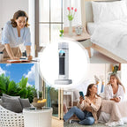 NEW Cold Air Fan Cool Air Fan Persona Air Conditioner Adjustable Speeds Humidifier Cool Gadgets with Timer & Remote