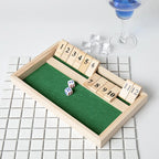 Wooden Shut Box Dice Board Game Classic Tabletop Version With 12 Numbers Pub Style Traditional Family Party Board Game Indoor