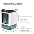 Quiet 3-Speed Portable Air Conditioner Mini Evaporative Cooler Humidifier for Bedroom