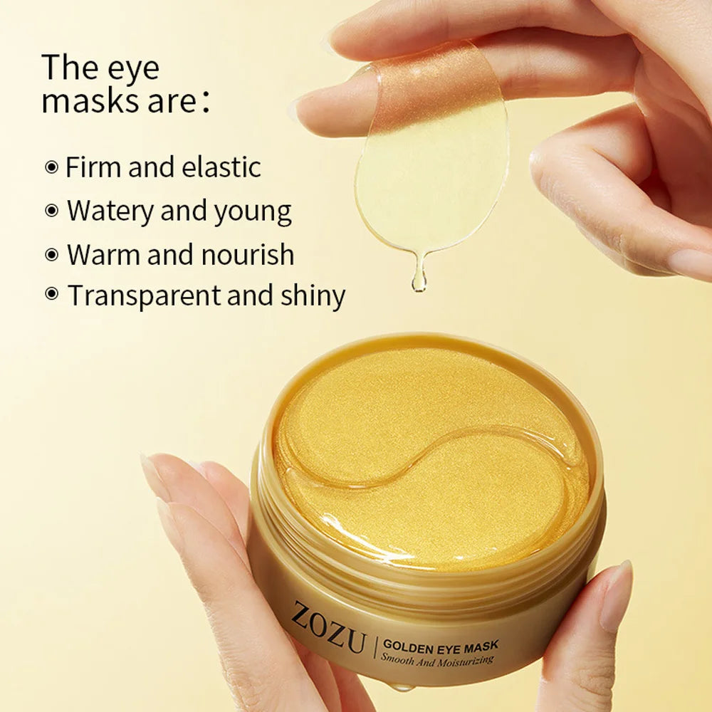 "30pcs 24K Gold Eye Mask Patches - Anti-Aging & Dark Circle Treatment, Hydrating Collagen Boost for Puffy Eyes"