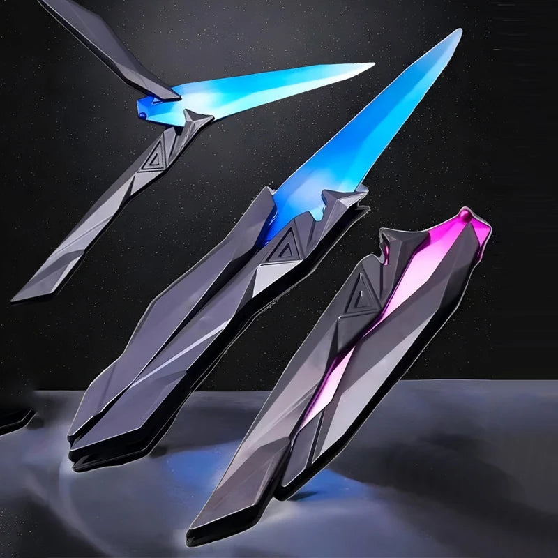 Tactical Shooter Foldable Butterfly Blade - 3D Engraved Collectible Toy Portable Melee Gear for Cosplay/Gaming Accessory Gifts Main image