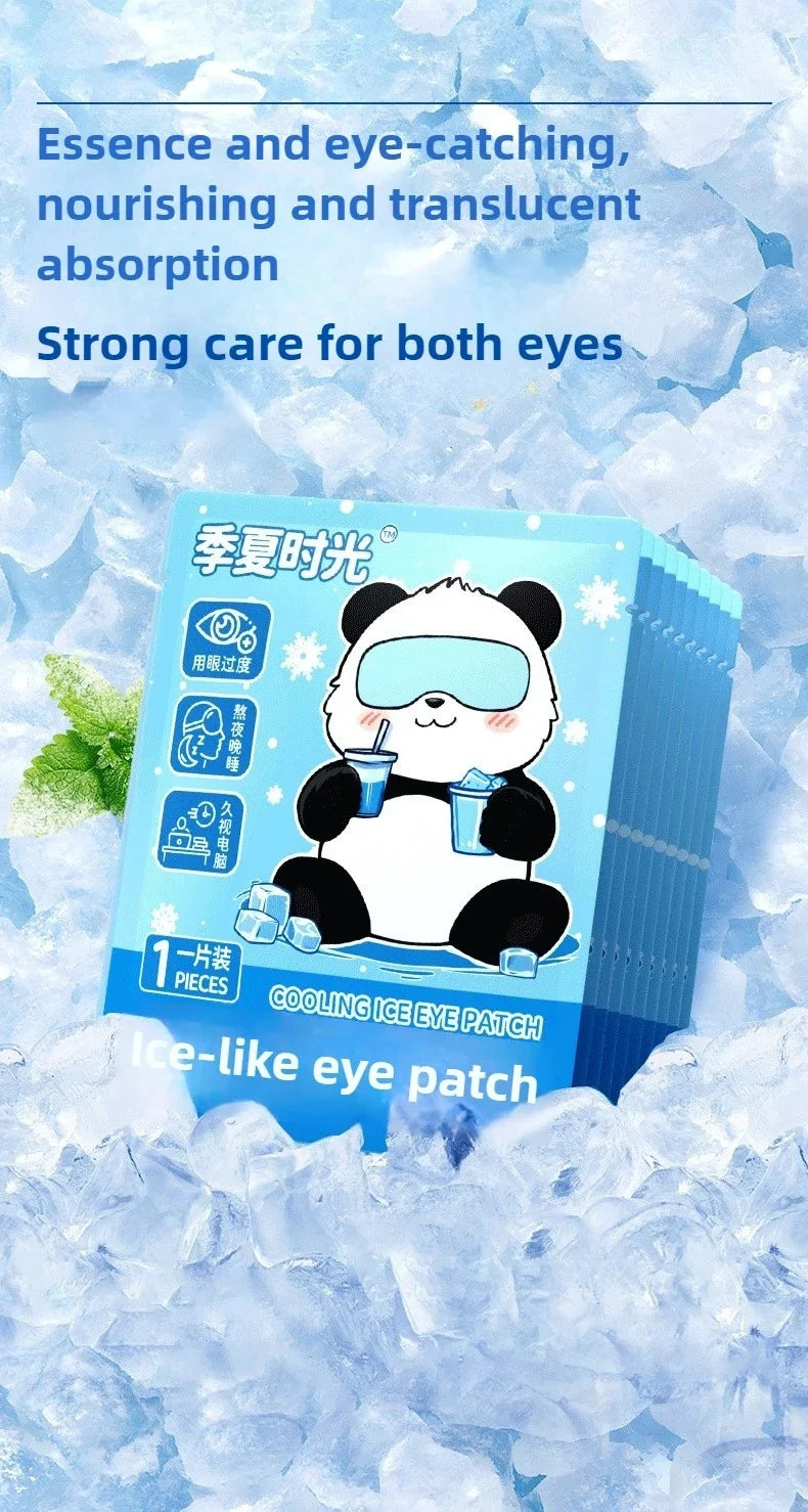 20/40 Pcs Box Hot Selling Disposable Ice Eye Patches Hydrogel Eye Protection Relieve Fatigue Herbal Cold Compress Eye Masks