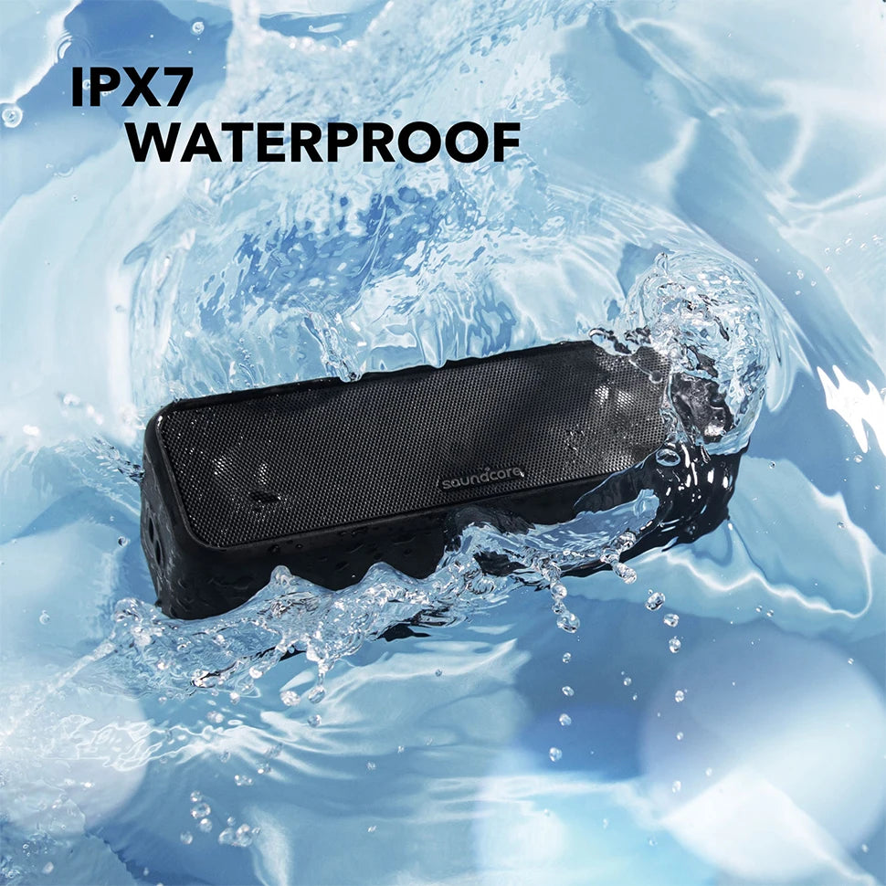 (EU stock) Soundcore 3 from Anker, Bluetooth 5.0 loudspeaker, 24H playing time, IPX7 waterproof, stereo sound with titanium membrane, Bas