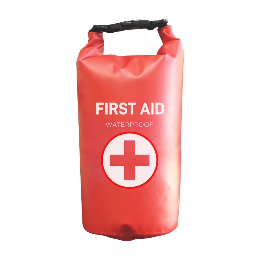2L Portable Waterproof First Aid Bag Outdoor Emergency Kit Survival Home Car Travel Fishing Hiking Red Shoulder Straps Medical