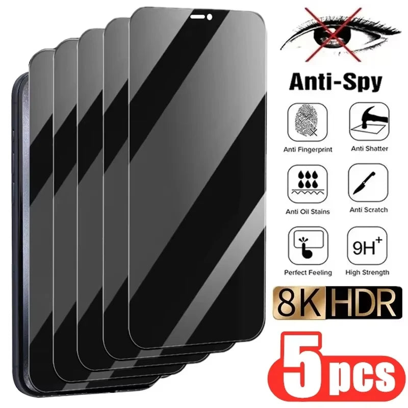 1-5PCS Privacy Screen Protectors Tempered Glass For Samsung A07 A06 A05 A57 A56 A55 A54 A36 A35 A34 A33 A26 A25 A17 A16 A15 A14 Main image