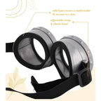 Disfraz disguise Funny Halloween Costume Accessories Adult,Goggles Glasses/Yellow Beanie/Gloves for Men Women Cosplay Party Set