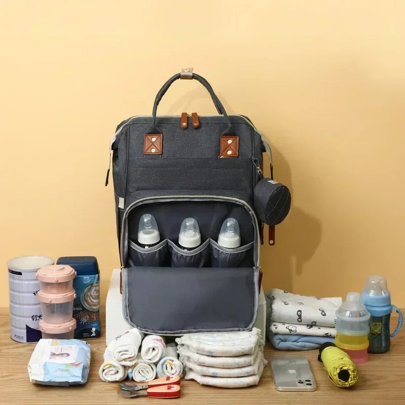USB Mummy Bag Diaper Bag Baby Care Large Capacity Mom Backpack Mummy Maternity Wet Bags Waterproof Baby Pregnant Nappy Backpack