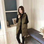 2026 New Winter Sleeveless Tank Top Women Down Jacket Puffer Parkas Hooded Padded Vests Loose Fit Female Fashion Casual Outwear