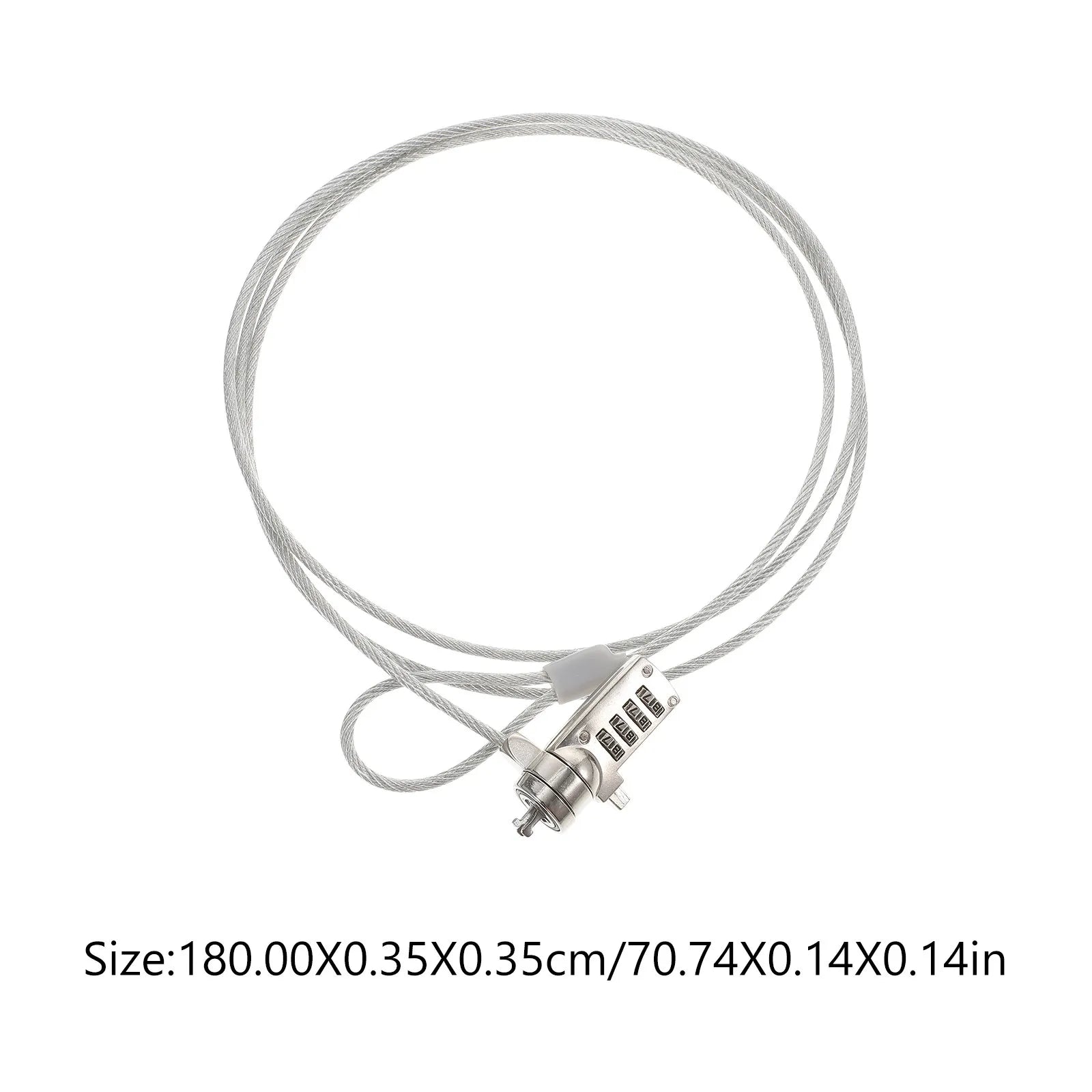 1.8M 3.5mm Laptop Security Cable Lock | 1-Digit Combination Anti-theft Steel Cable Lock for Business Laptops & Tablets Secondary image