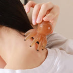 Resin Octopus Massage Comb Head Meridian Scraping Scalp Massage Brush Acupuncture SPA Gua Sha Massage Comb Fatigue Relief