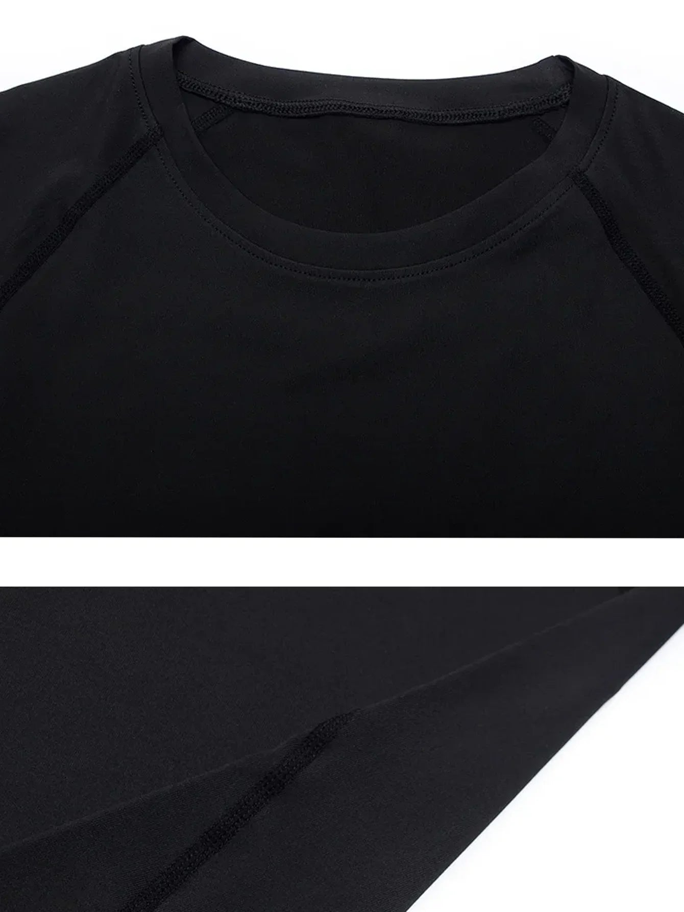 Men's Compression Long Sleeve Shirt Black Fitness T-shirt Male Running  Quick Drying Gym Top Sun Protection Sports Base Layer