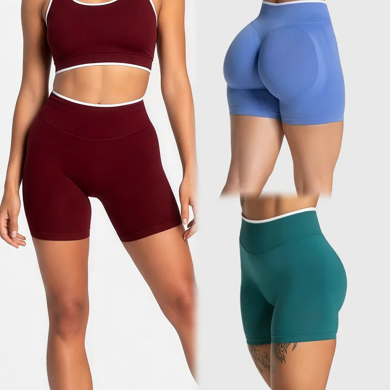 Women's Sports Shorts Gym High Waist Scrunch Seamless Yoga Leggings Cycling Shorts Workout Running Fitness Pants Main image