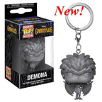 New FUNKO Keychains Disney Demona Princess Bella Ariel Alice Anna Elsa Bell Jack Sally stitch Action Figure Toys Ornaments