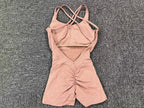 Padded Active Wear Gym Yoga Bodysuit Women Fitness Clothing Women Workout Female Sports Outfit Suits Exercise Jumpsuit