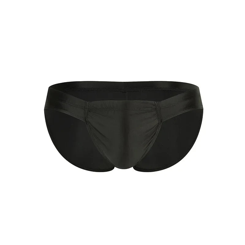 2026 fashion solid color men's three-dimensional triangle breathable sports low waist high elastic tight body