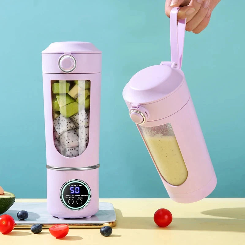 New Portable Juice Maker Blender for Shakes Smoothie 700ML Durable Juicer Steel Blades 2 In 1 Blender Bottle Smoothie Portable