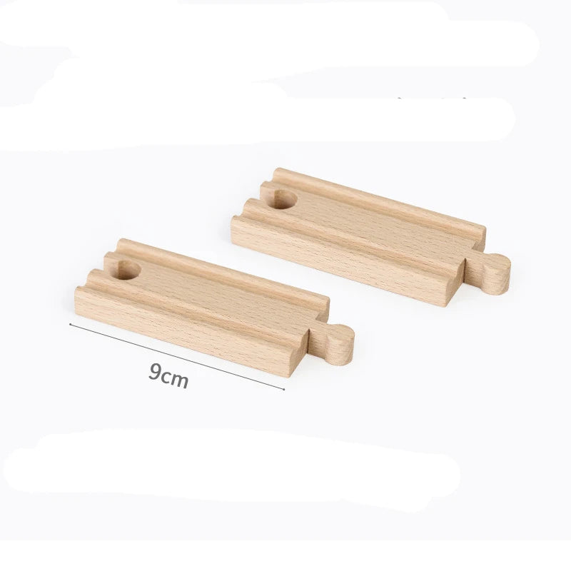Wooden Train Track Assembly Toys For All Thomas Trains Car Bridge Piers Traffic Light Beech Wooden Railway Kid Creative Toy