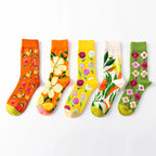 1 Pair Women Socks Cartoon Dog Octopus Flower Plant Kawaii Funny Casual Female Cotton Sock Hosiery Streetwear Harajuku Crew Sock