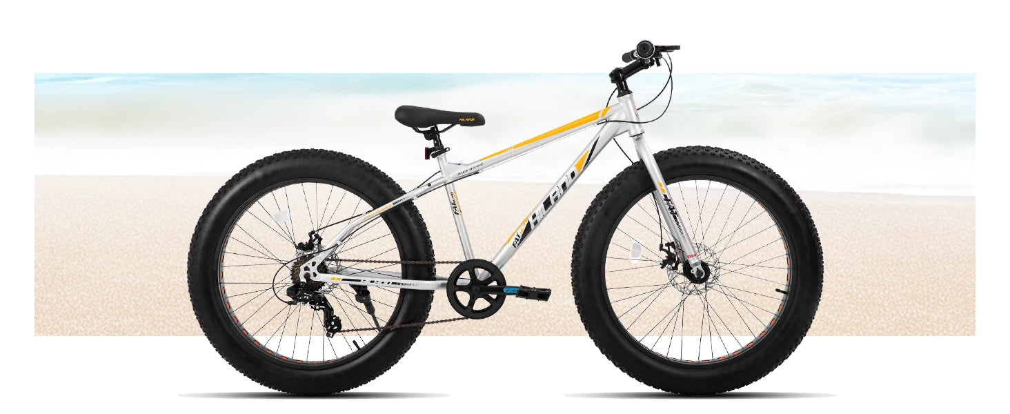 Hiland 20 Inch Kids' Bicycles Fat Tire Mountain Bike for  Age 5 + Years, Shimano 7-Speed, Dual-Disc Brake,Kids BeachBicycle