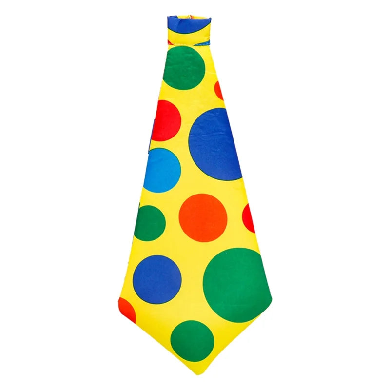 Colorful Polka Dot Printed Clown Tie And Bow Tie Clown Props Halloween Carnival Circus Performance Party Cosplay Fancy Costume