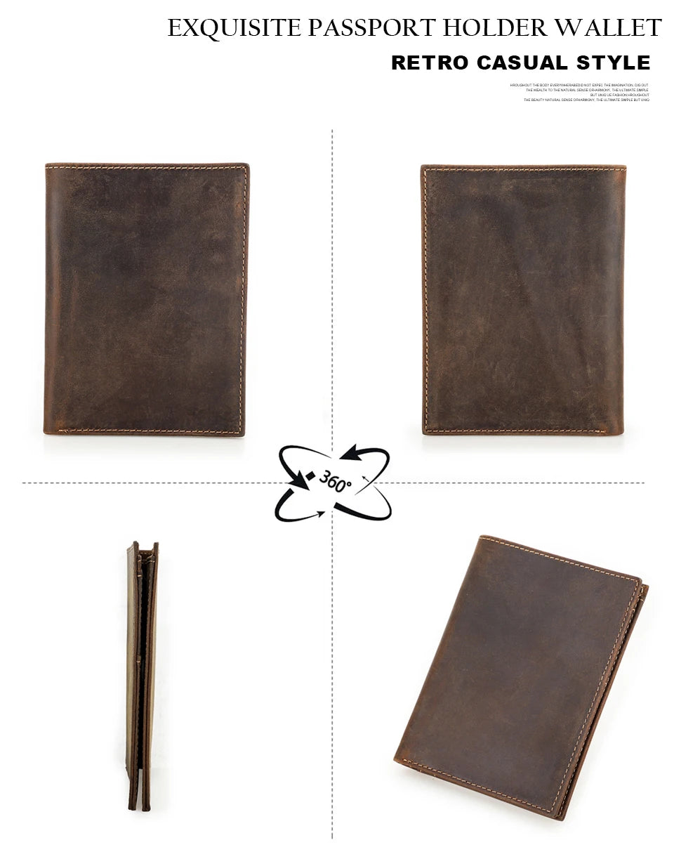 Customized Passport Cover Wallet Genuine Leather Protective Cover With Airtag Case Travel Card Holder Rfid Men Women