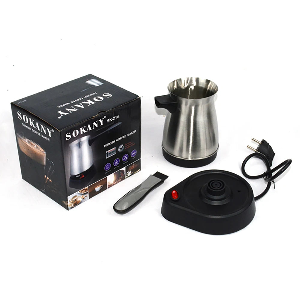 500ML Turkish Electric Kettle Portable Stainless Steel Teapot Water Boiler 220V Home Tea Pot Coffee Maker Machine 5 Cup 주전자 전기포트