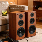 High Power Passive Speakers 8 Inch Floor Standing 3 Way Home Audio System 90dB Sensitivity Wooden Hifi Speakers A Pair