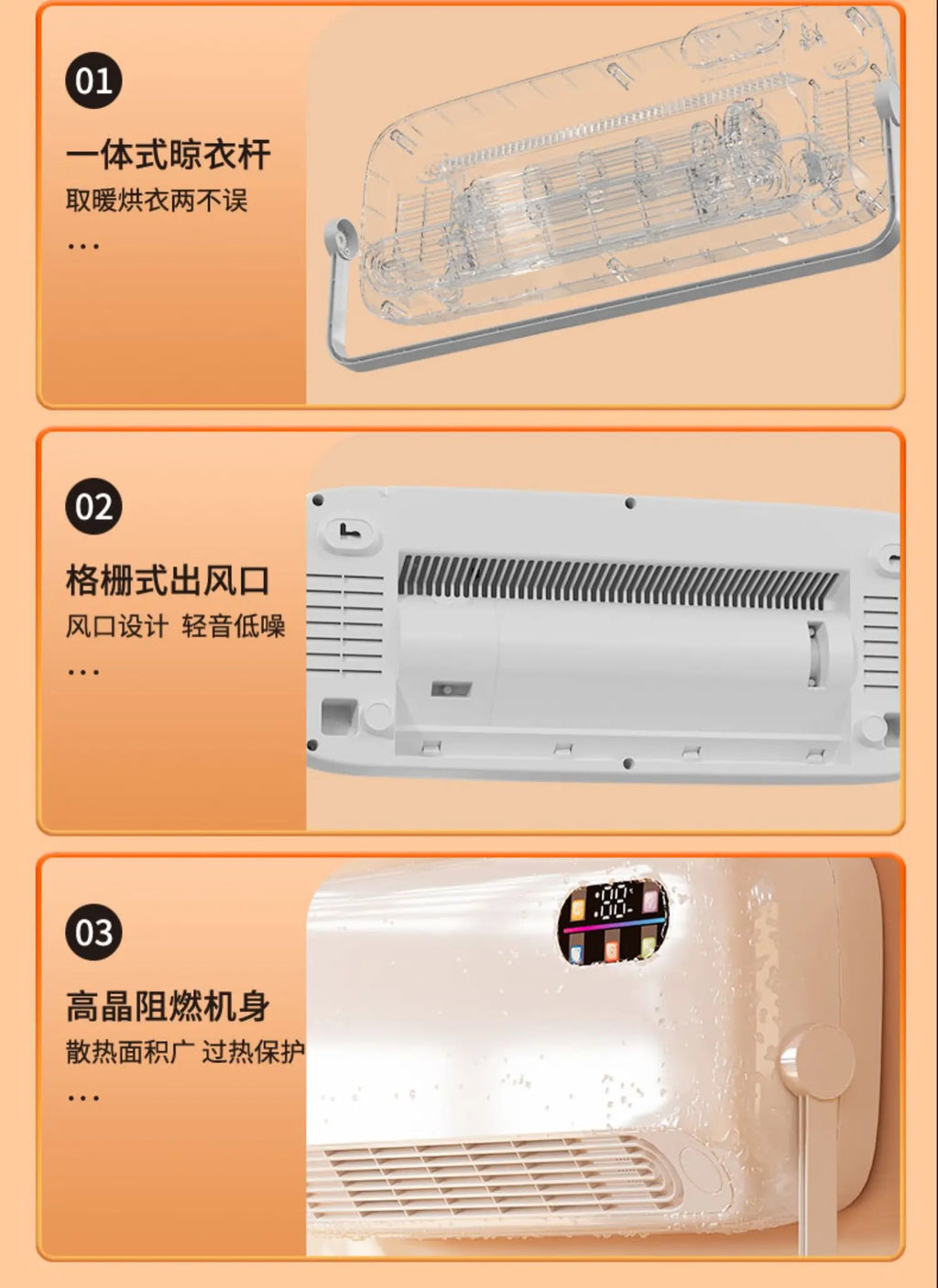 Refrigeration Air Conditioner Fan Cooler Home Wall-Mounted Mute Mobile  Air Conditioning Cold Air Fan Cooling and Heating