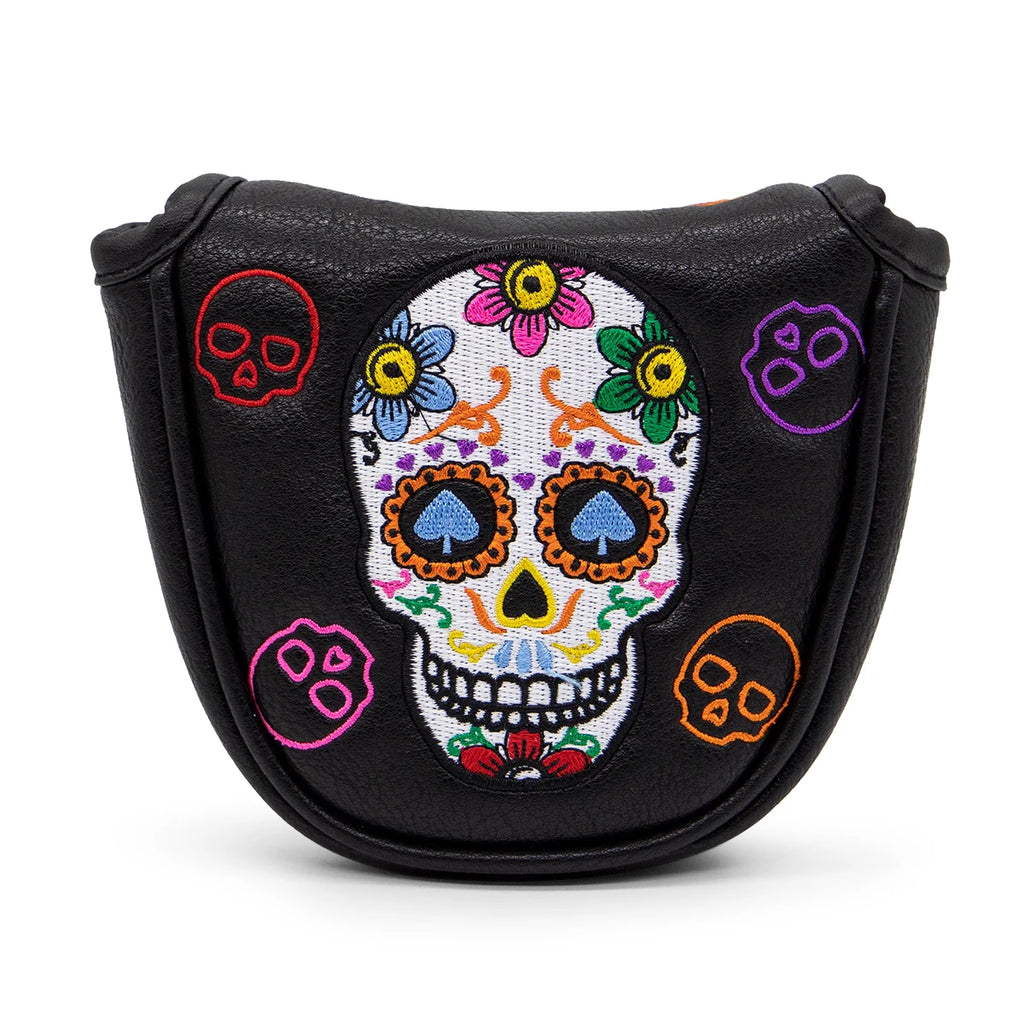 Golf Club Headcovers #1 #3 #5 Wood Head covers Skulls Design Driver Fairway Hybrid Woods Headcover Black PU Premium Leather Head
