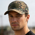 Men's Camouflage Tactical Baseball Cap With 3 Velcro Patches Military Camouflage Hat Cap For Outdoor Jugle Fishing Hiking Caps