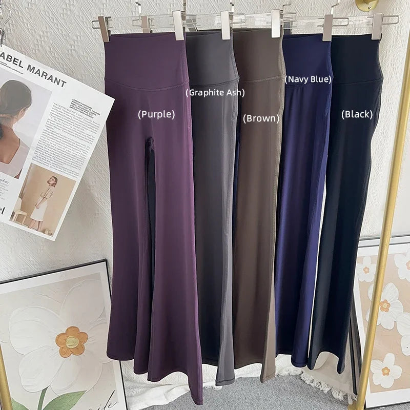 Women's High-Waisted Flared Yoga Pants Comfortable Pilates Running Leggings Stylish Gym Sport Trousers Secondary image