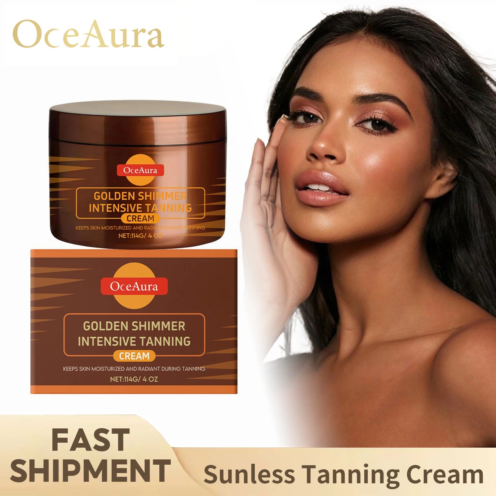 114g Tanning Accelerator Gel Lasting Self Solarium Sunless Tanner Body Face Glow Bronzer Nourishing Skin Tanning Boosting Cream Main image