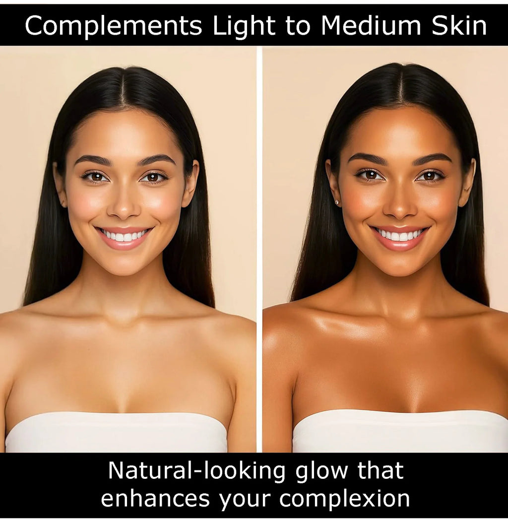 WK JALY Medium Self Tan Drops, Natural Glow Sun Bronzing Drops, Sunless Tanning for Face, Body, Add to Skin Care for Custom Tan