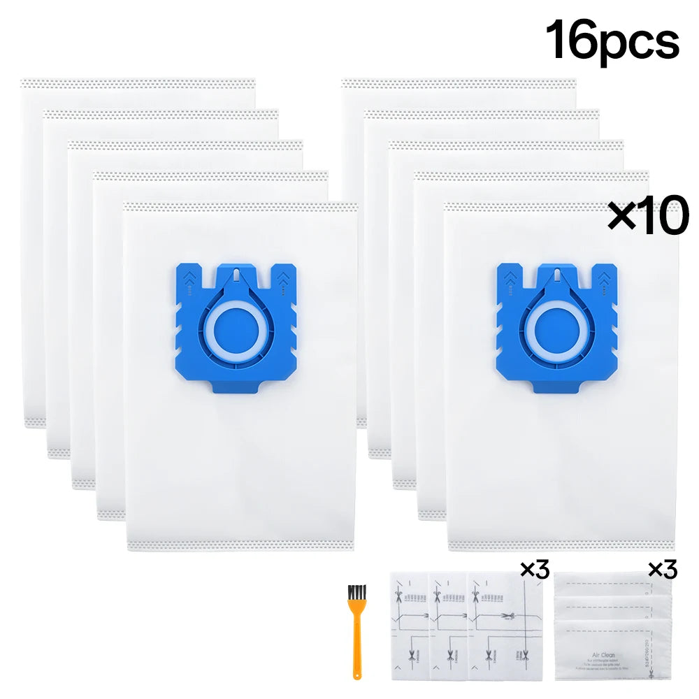 3D Airclean Bags Replacement for Miele GN Vacuum Cleaner Bags Classic C1 Complete C1 C2 C3 S227 S240 S270 S400 S2 S5 S8 Series