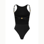 Push Up 2025 Sexy Women One Piece Swimsuit Female Swimwear Halter Biquini Belt Monokini Swimming Suit Bathing Suit Beachwear