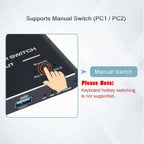 KVM Switch 4K 60Hz Switcher USB 3.0 Hub Docking Station Splitter Dock 2 Computers Share Keyboard Mouse Printer PC Accessories