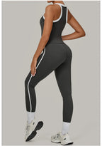 2PCS Women's Yoga Set High Waist Peach Hip Removable Padding Sports Bra Pants Fitness Suit Running Workout Gym Leggings Yoga Set