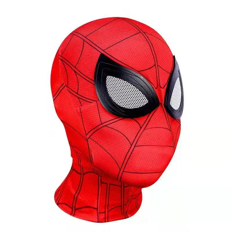 Spidey Full Head Mask for Adults Kids Miles Style Cosplay Costume Halloween Party Fun Gift with Breathable Mesh Eye Covers