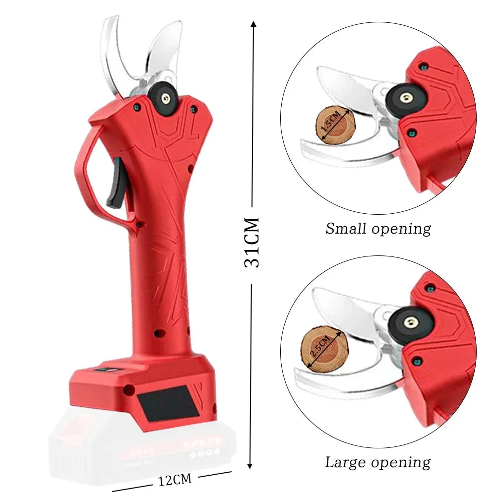 30mm Brushless Electric Pruning Shears Garden Fruit Tree Bonsai Pruning Shears Pruning Machine Tools for 21/18V  Batteries