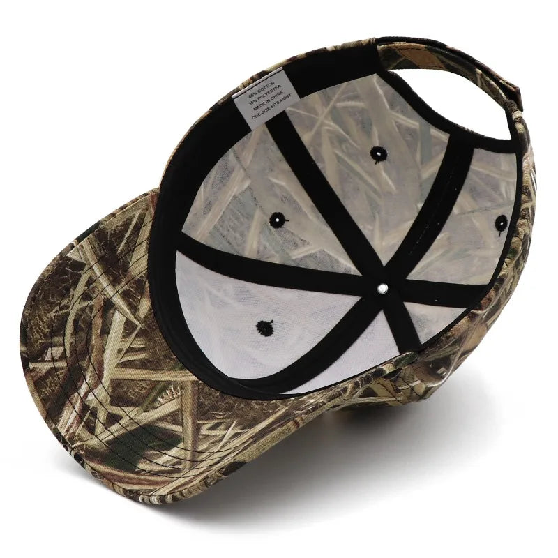 Custom Print Embroidery Outdoor Jungle Fishing Baseball Hat Cap Man Camouflage Hunting Hats Cotton Casquette Trucker Dad Caps
